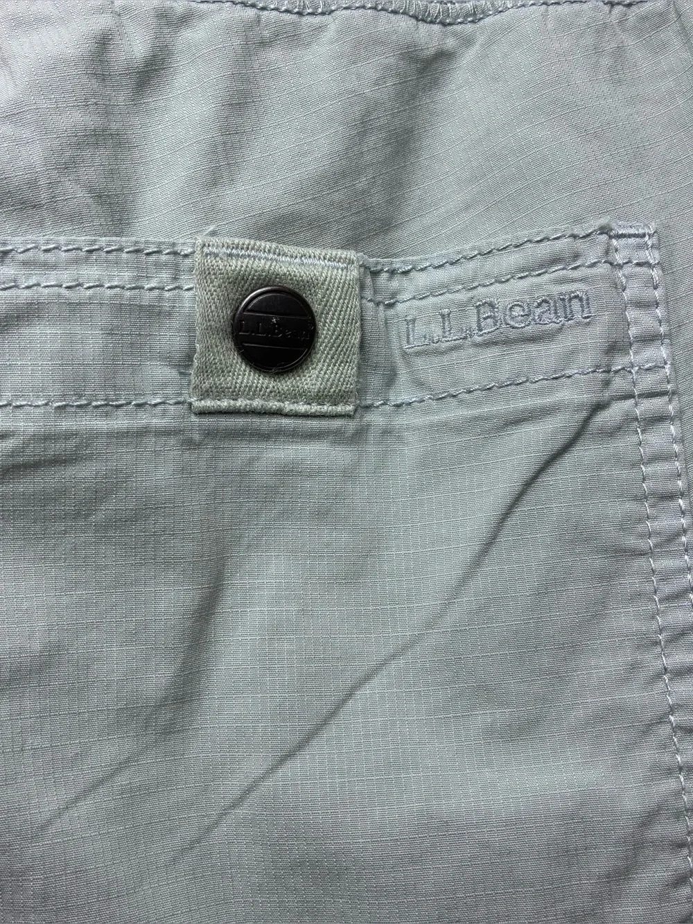 L.L.Bean Women’s Stretch Ripstop Pull-On Shorts Blue Size Large Outdoor 506768